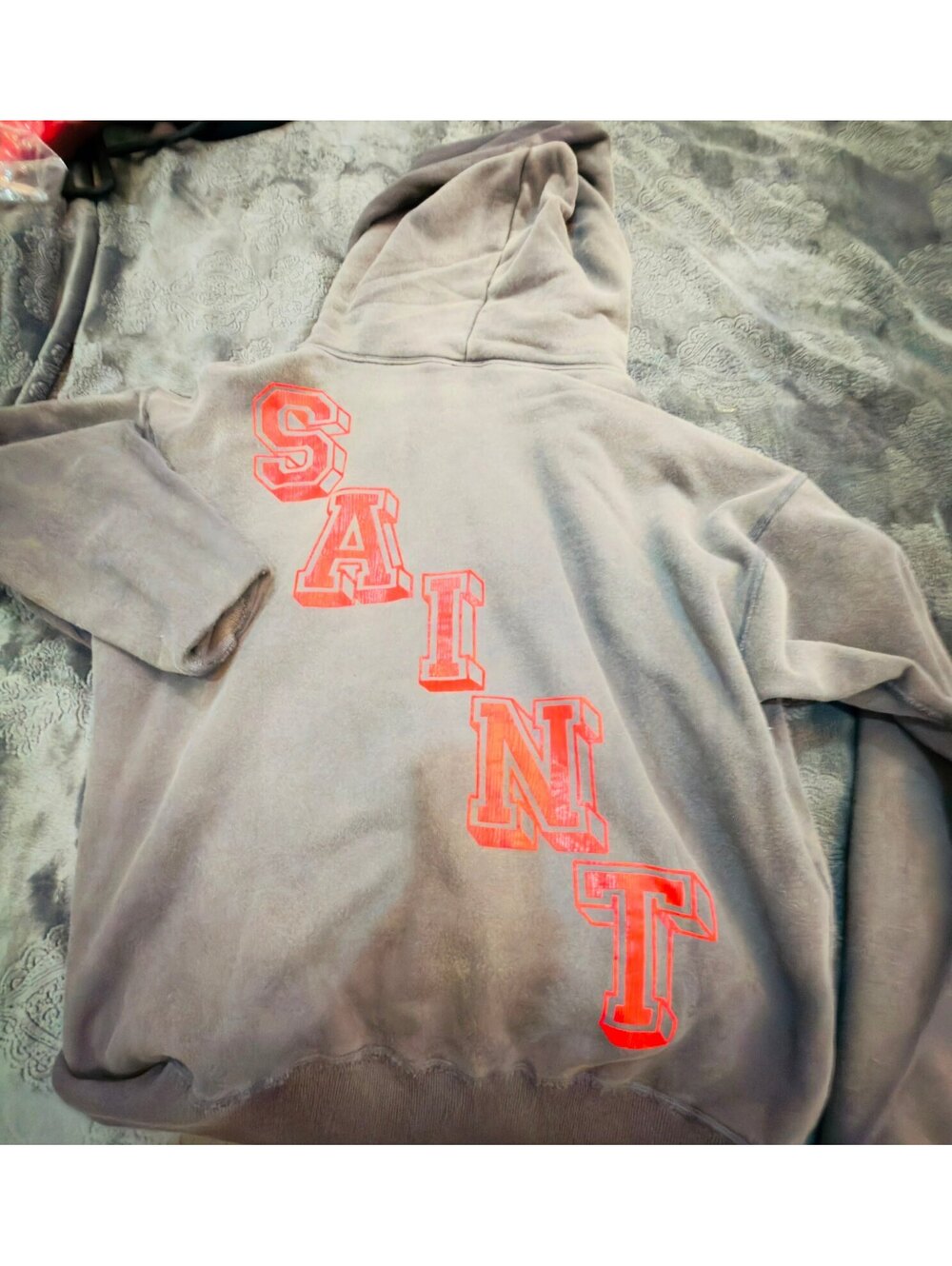 SAINT M Angel of Death Graphic Hoodie Size S